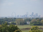 St. Louis skyline, including the Arch.