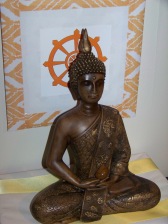 Buddha Rupa on my Shrine Table